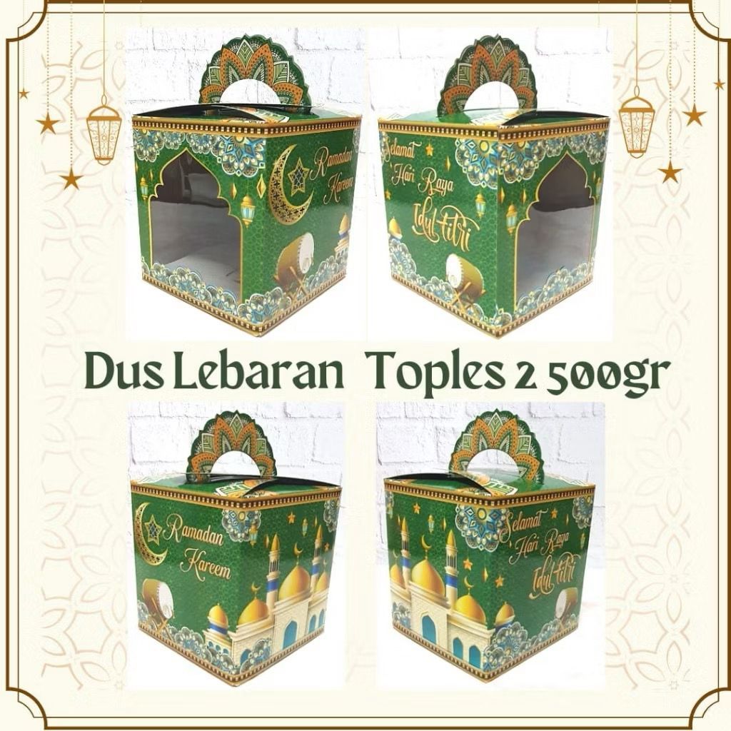 

Dus toples idul fitri green / kotak hampers lebaran