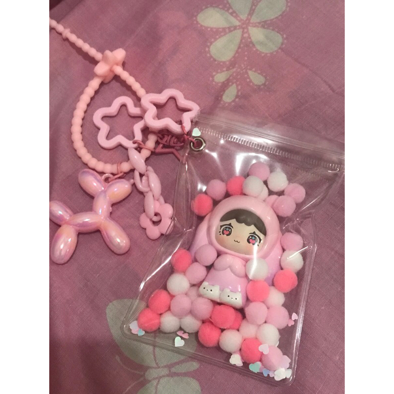 BAGCHARM QUBII FIGURE LITTLE GREY RABBIT