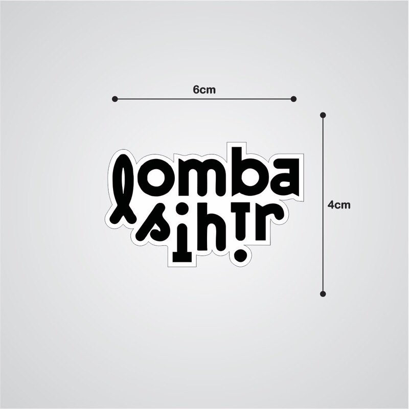 

stiker inde band LOMBA SIHIR alternatif rock vinyl glossy cutting