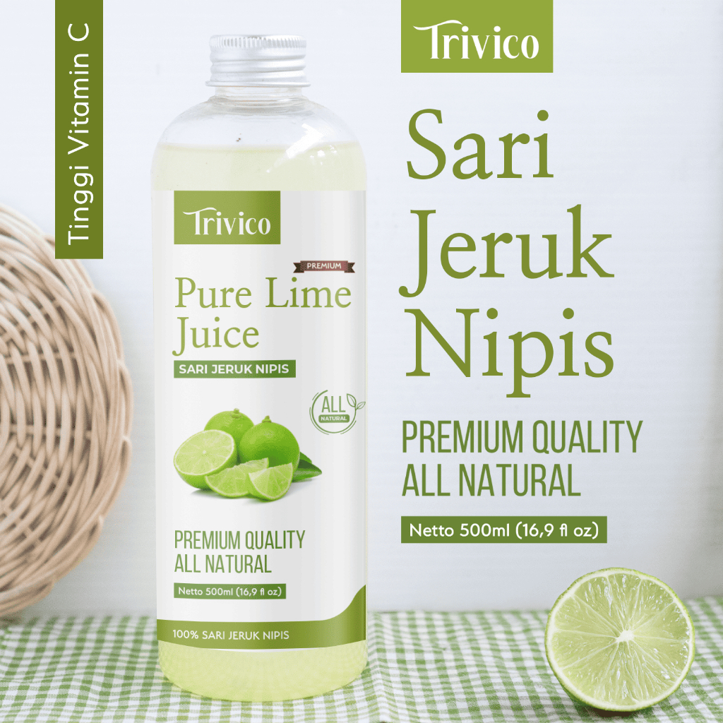 

TRIVICO Sari Jeruk Nipis Pure Lime Juice 250ml / Minuman Diet Sehat & Detox Alami