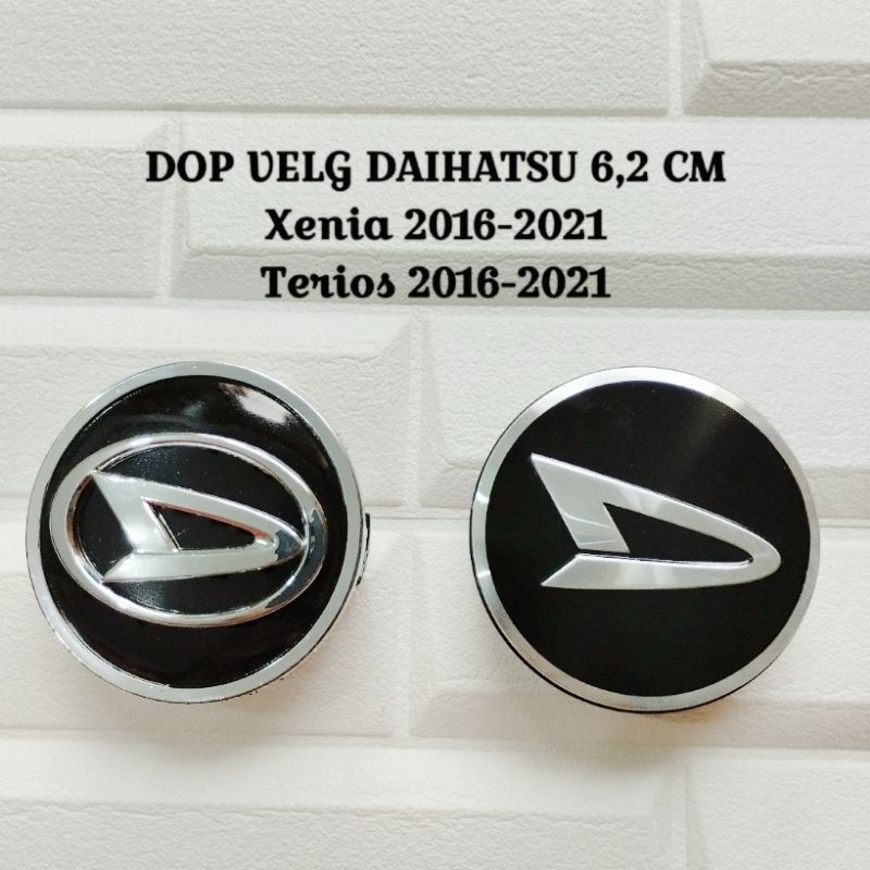 Dop roda/dop velg logo daihatsu 6.2 cm. Untuk velg original/bawaan pabrik mobil Xenia 2016-2021, Ter