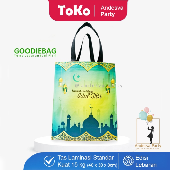

Goodie bag lebaran laminasi elegant / kantong Idul Fitri Lebaran Ramadhan standar