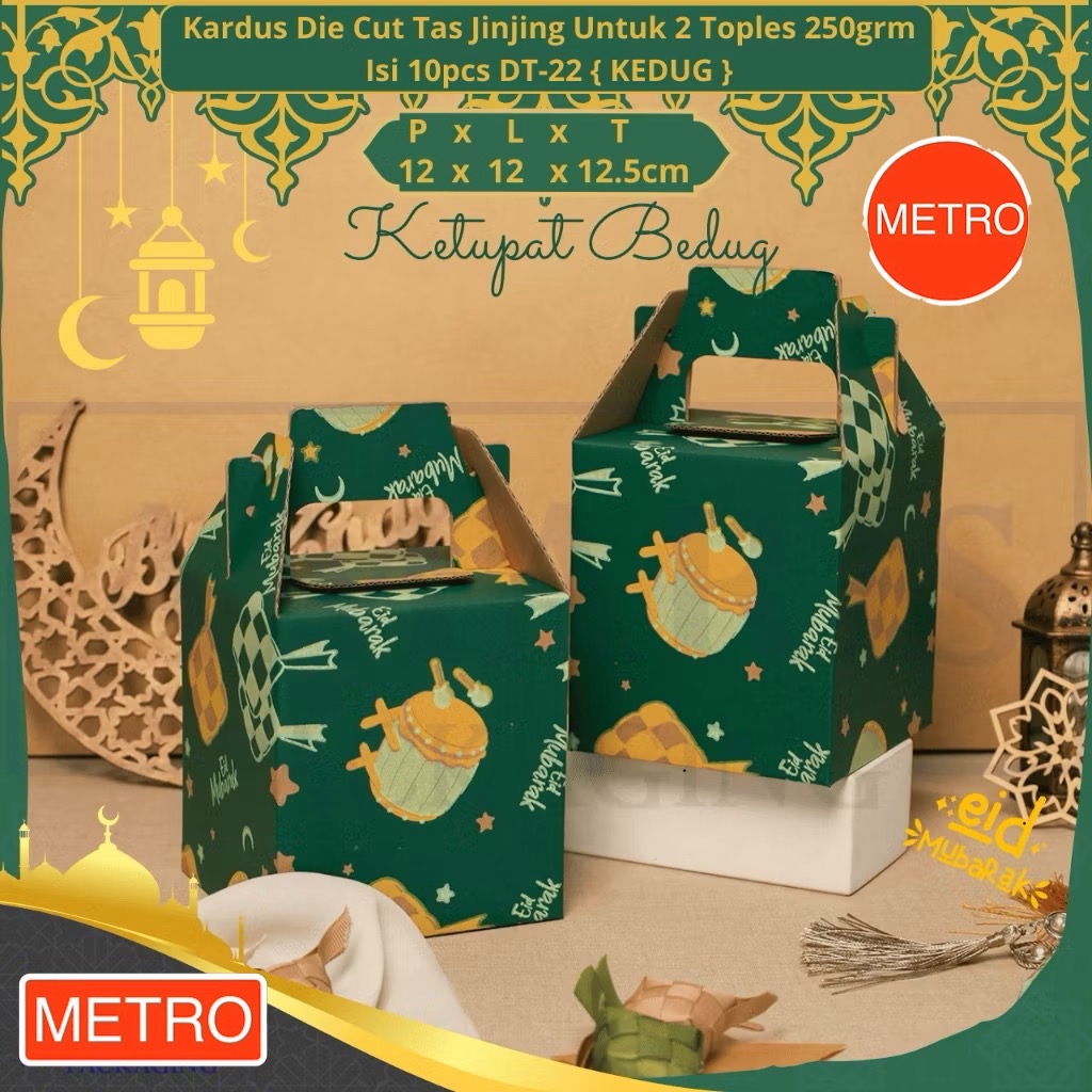 

[FREE HANGTAG] BOX HAMPERS LEBARAN MUAT 2PCS TOPLES 250GR/ DUS HAMPERS TENTENG/ BOX KUKER IDUL FITRI