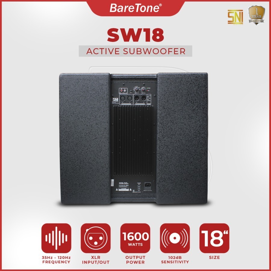 (JUAL 1 BUAH) Subwoofer Baretone SW18/ SW-18/ SW 18 – ORIGINAL DAN GARANSI RESMI