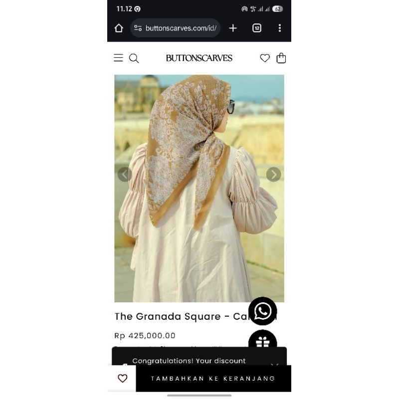 granada caramel buttonscarves preloved