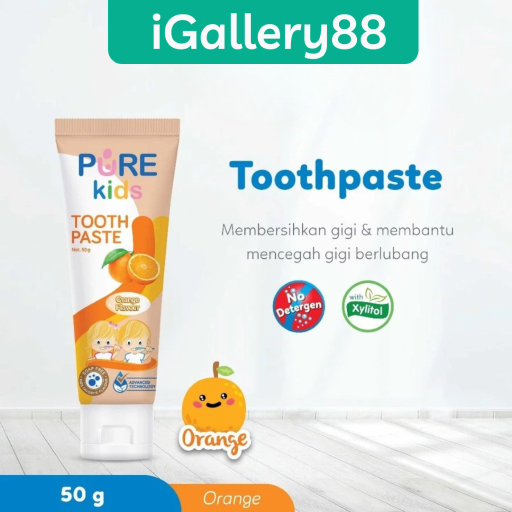 PUREKIDS PURE BB KIDS Toothpaste 50gr Xylitol Baby Odol Anak Bayi