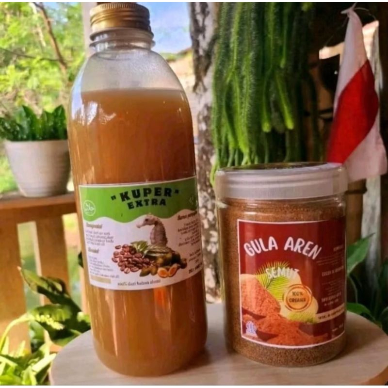 

Saripati Robusta extra Tangkur Kuda laut 1liter + gula aren organik toples