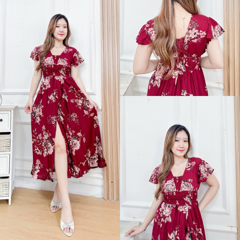 DASTER STARLA // Dress Starla // Daster Belah Paha // Daster Bali Panjang // Daster Rayon // Daster 