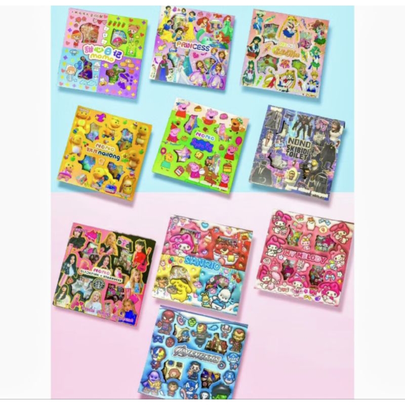 

sticker momo/sanrio/labubu korea karakter isi 100