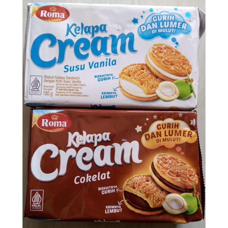 

Roma Kelapa Cream vanila atau coklat 1 Pcs