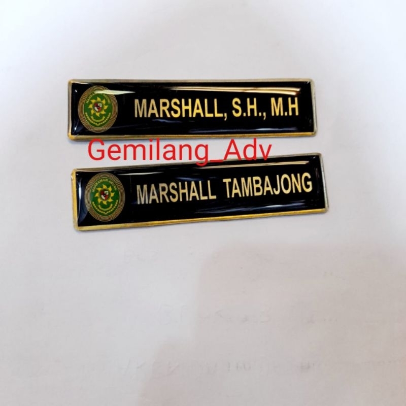 

Nama dada bahan logam kuningan#name tag kuningan