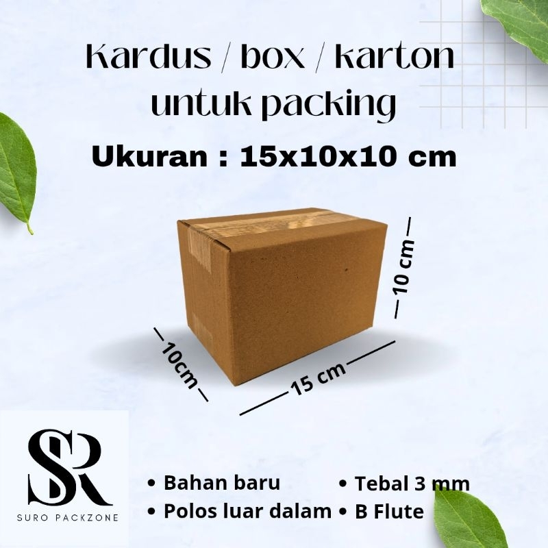 

Kardus Packing Ukuran 15x10x10 cm / Box Packing / Karton Packing Polos Baru dan Tebal