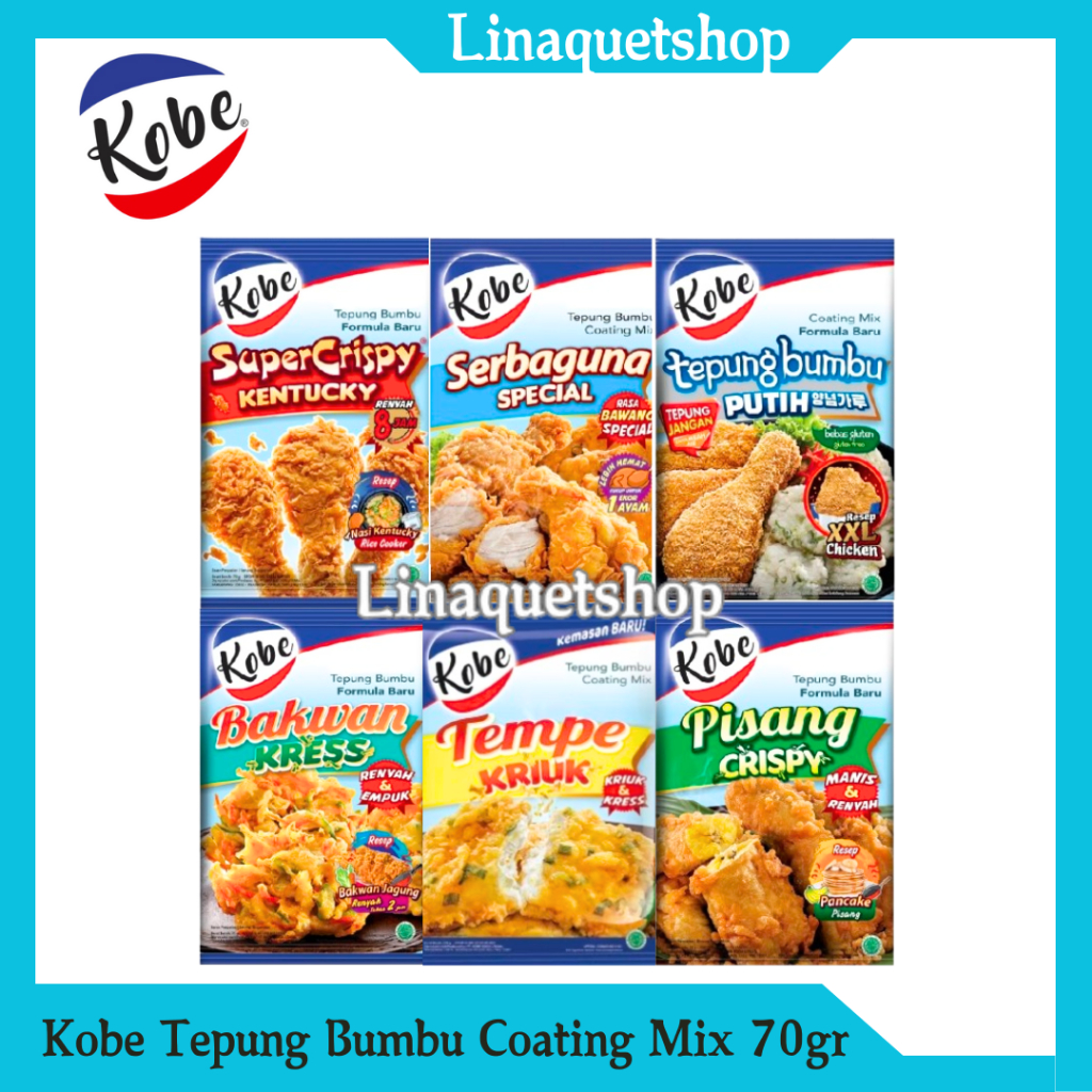 

KOBE Tepung Bumbu Coating Mix All Varian 70gr (1 Pcs)