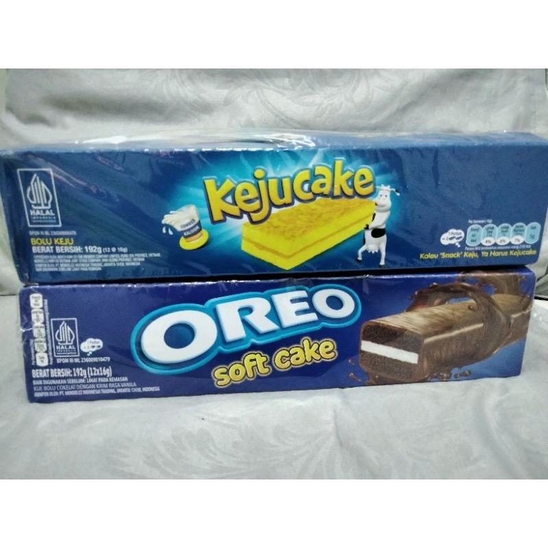 

OREO SOFT CAKE BOLU COKELAT DAN KEJU KEMASAN BOX 16 GRAM X 12