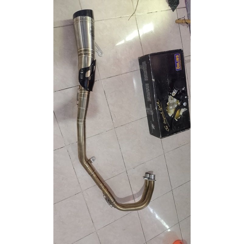 knalpot racing fullsitem R9 h2 gp exhaust titanium ss stainless original ORI for Honda CBR 250rr bab