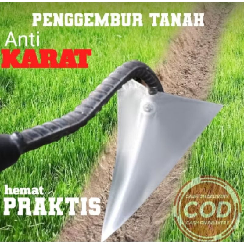 Cangkul Size Besar Baja Mangan Cangkul Anti Lengket Tanah Sawah Cangkul Segitiga