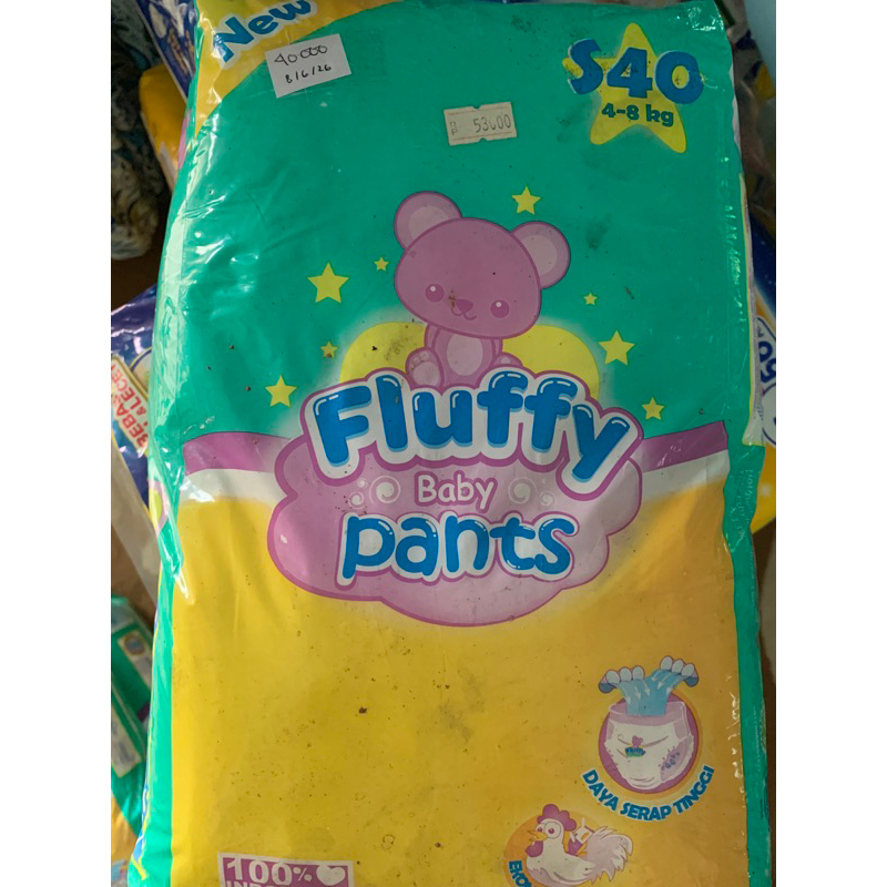 Popok Bayi Pampers Fluffy Tipe Celana Size S Isi 40 - Diskon Sale Cuci Gudang