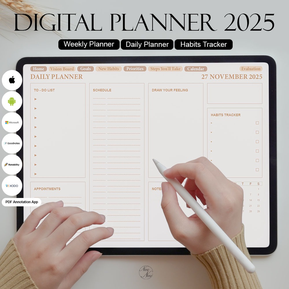 

Digital Planner 2025 - Weekly Planner dan Daily Planner