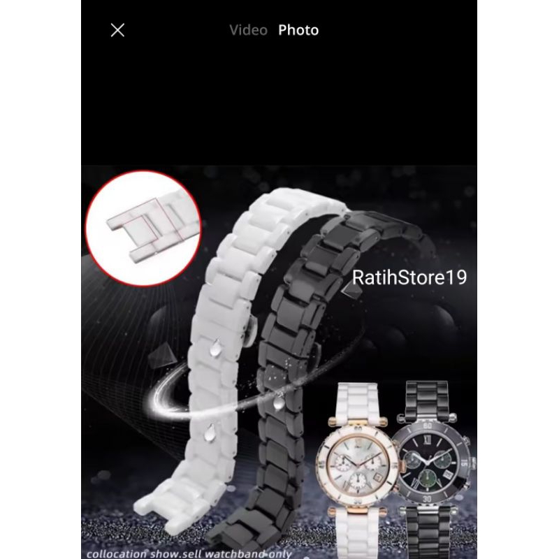 Rantai jam tangan keramik GC Guess Collection,Guci ceramik