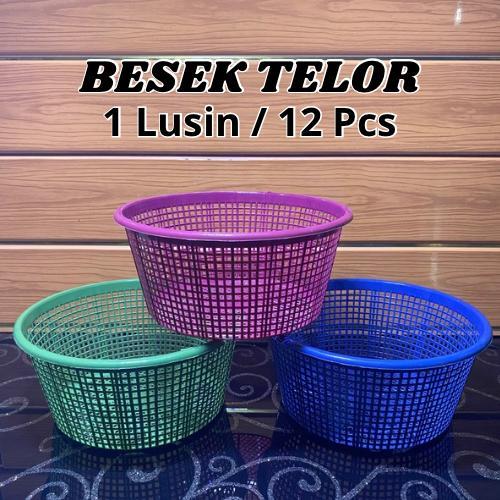 1 Lusin 12 Pcs Besek Telur Plastik Warna Tebal Kitchenware CETING