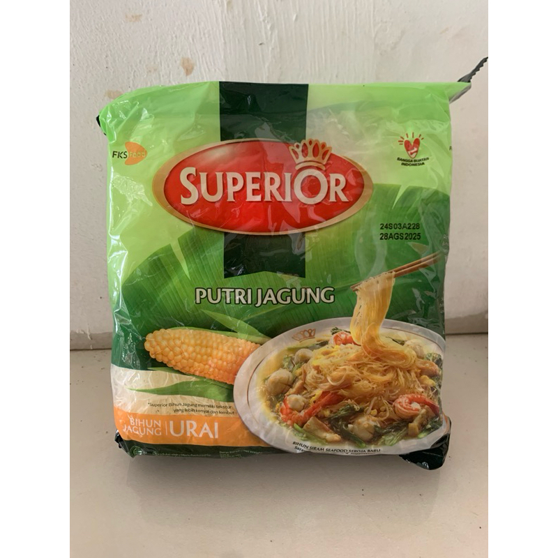 

BIHUN JAGUNG SUPERIOR PUTRI JAGUNG HIJAU 335 gr