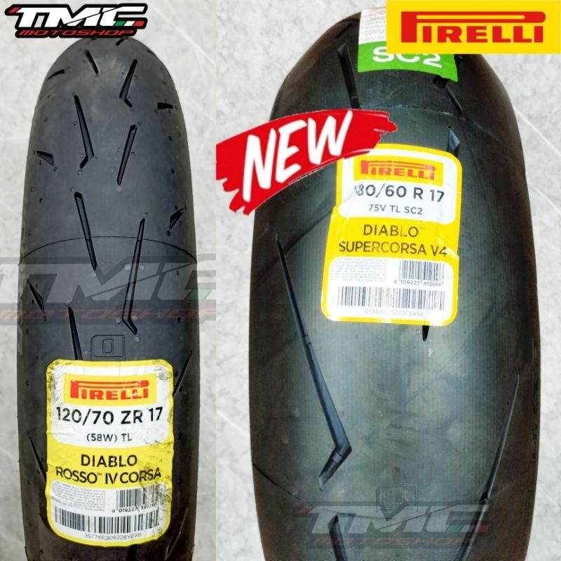 Paket Ban Pirelli Diablo SuperCorsa 120/70-17 180/60-17 ZX25 ZX25R Zx6R Z900 R6 R1 CBR600