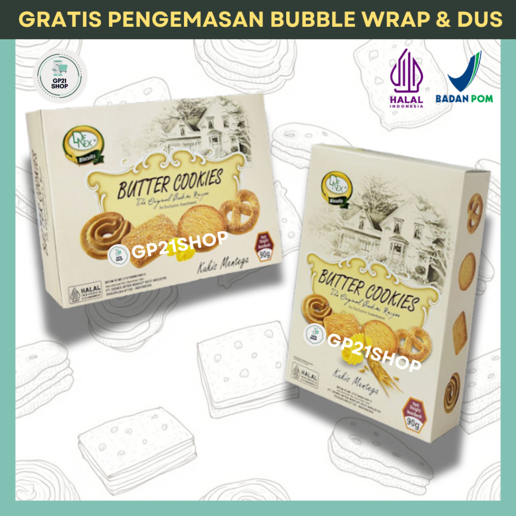 

Denex Butter Cookies Box 90gr - Biskuit Kukis Mentega Snack Jajan Cemilan Parcel hampers Murah Enak