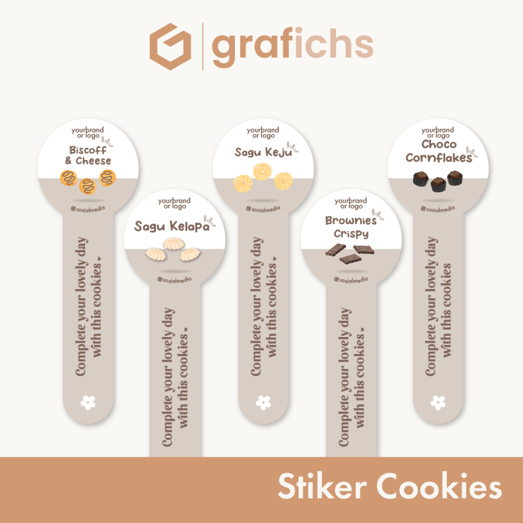 

Stiker Kue Cookies GISK35 by Grafichs