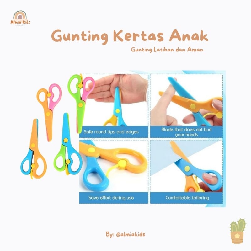 

Gunting Kertas Anak/Gunting Latihan/Gunting Potong DIY Aman untuk Anak