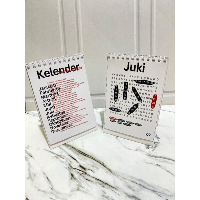 

Kalender Typo Viral 2025 - Kalender meja uk. A6 (10x15cm)