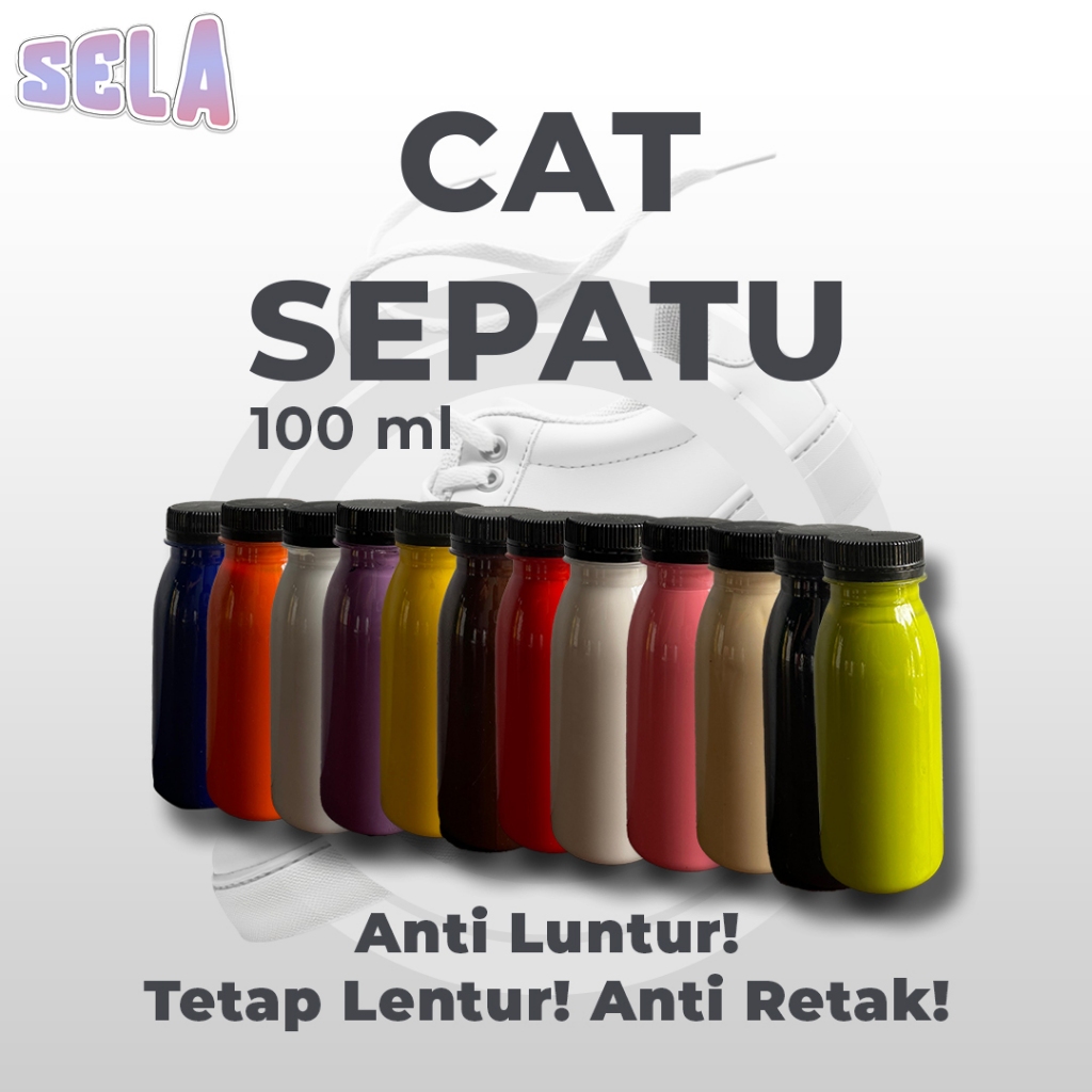 Cat Sepatu SELA 100 ml Kanvas Kulit Suede Acrylic