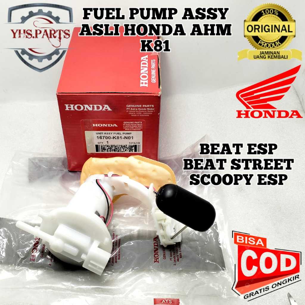 ASLI ORIGINAL FUEL PUMP PLUS ROTAK HONDA AHM K81 BEAT ESP STREET SCOOPY POMPA BENSIN PUM POM