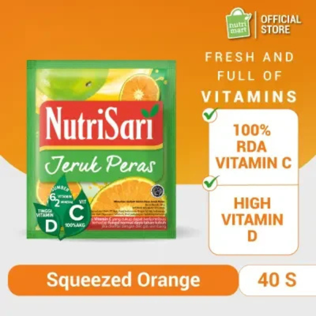 

NutriSari Jeruk Peras Sachet - Minuman Buah Vitamin C