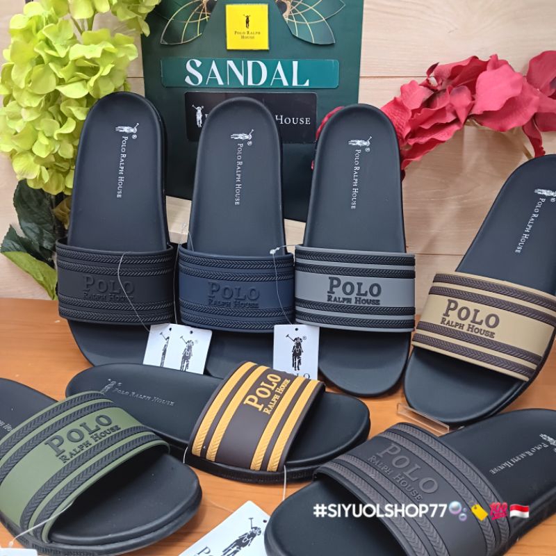 【Bisa COD/100% Original/Art PRO 02】Sandal Pria POLO RALPH HOUSE/Sandal Casual Pria/Sandal Slide/Sand