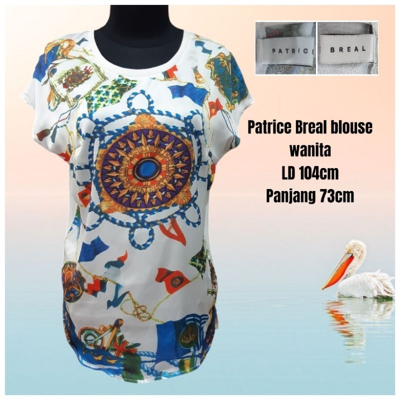 Patrice Breal blouse motif wanita