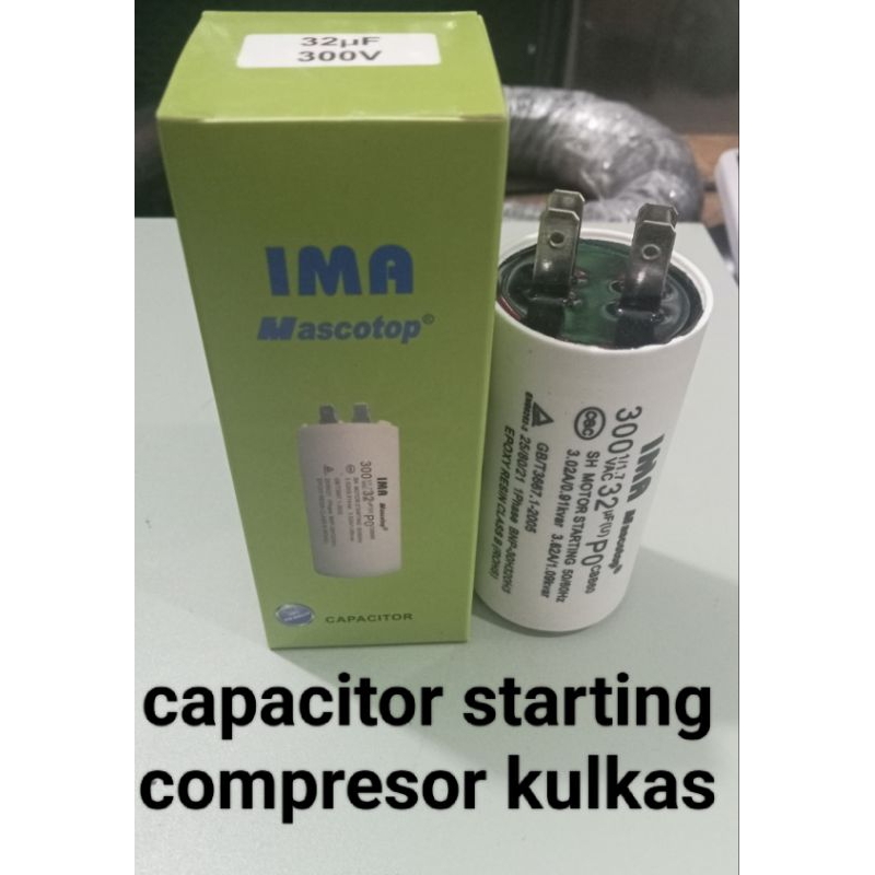 kapasitor capacitor starting compresor kulkas 32uf 300vac