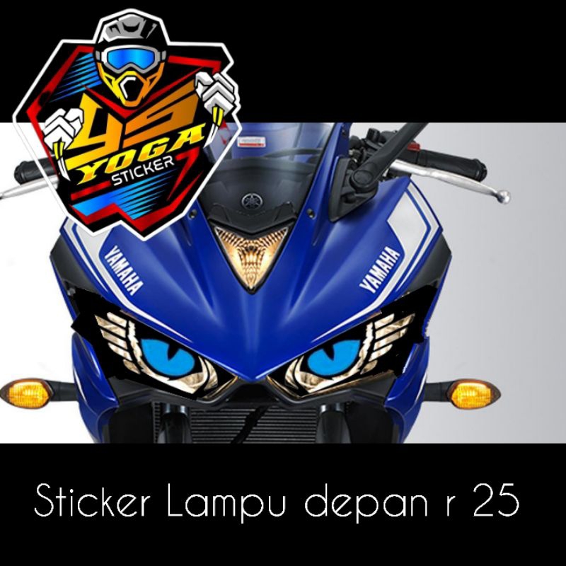 sticker Lampu mata elang Yamaha r 25 old