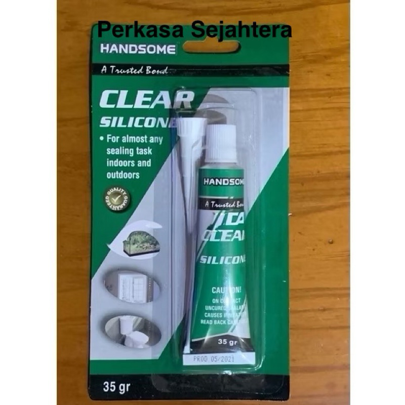 LEM HANDSOME CLEAR SILICONE/Lem Kaca Silikon