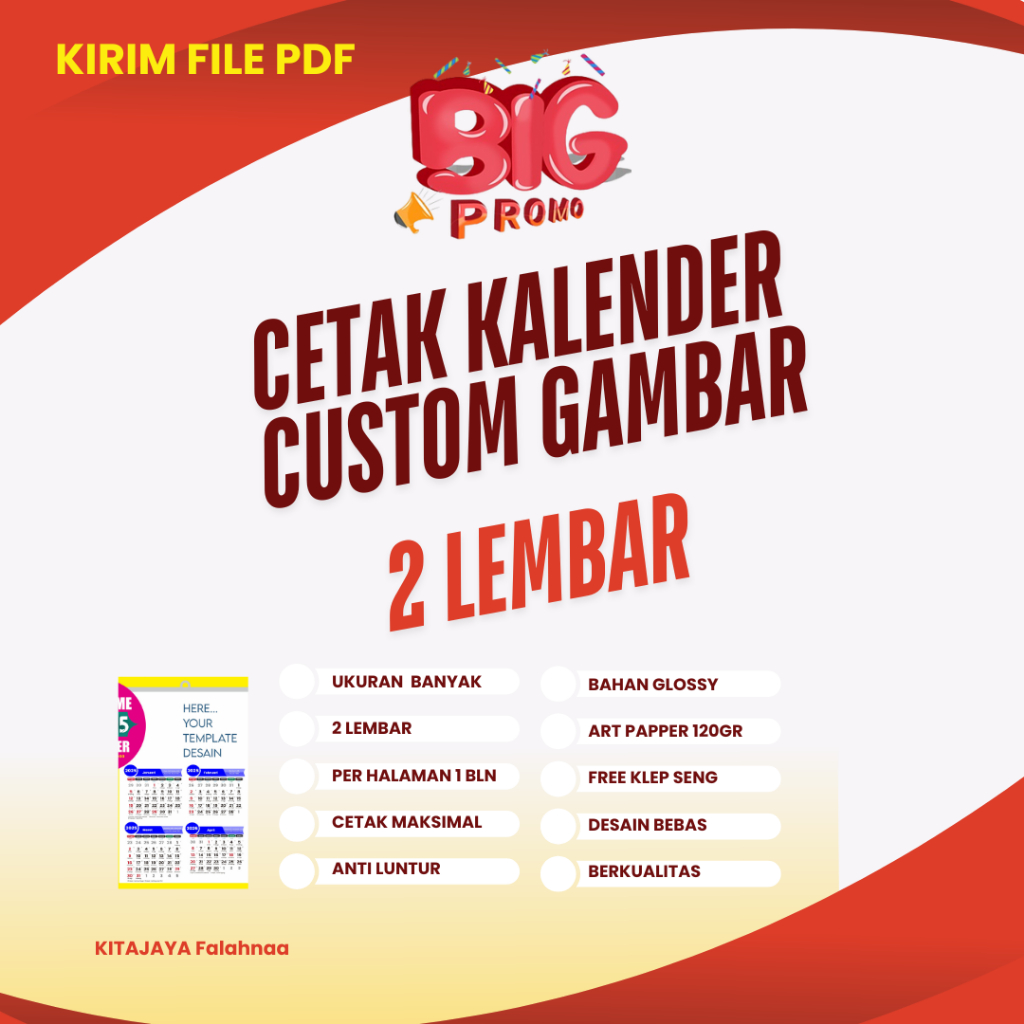 

KALENDER 2026 CUSTOM 2 LEMBAR