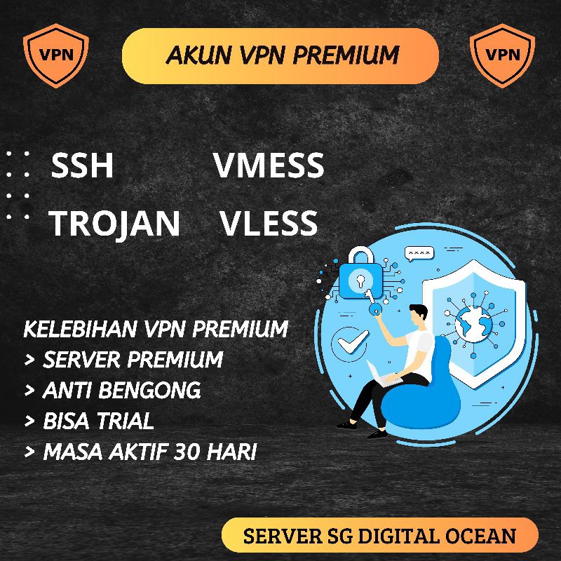 Akun vpn premium trojan vmess vless sshws