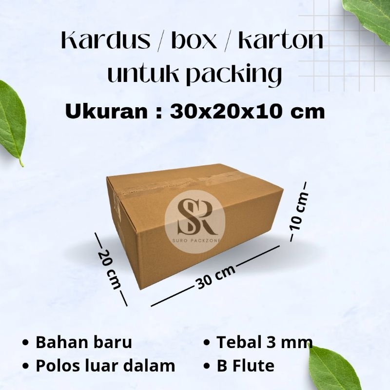 

Kardus Packing Ukuran 30x20x10 cm / Box Packing / Karton Packing Polos Baru dan Tebal