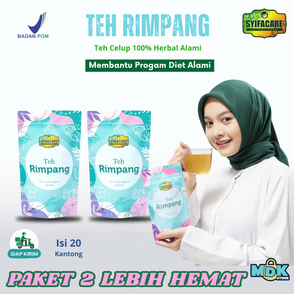 

Teh Rimpang Syifacare | Teh Diet Detox Herbal Tanpa Bahan Pengawet | Teh Celup Rempah