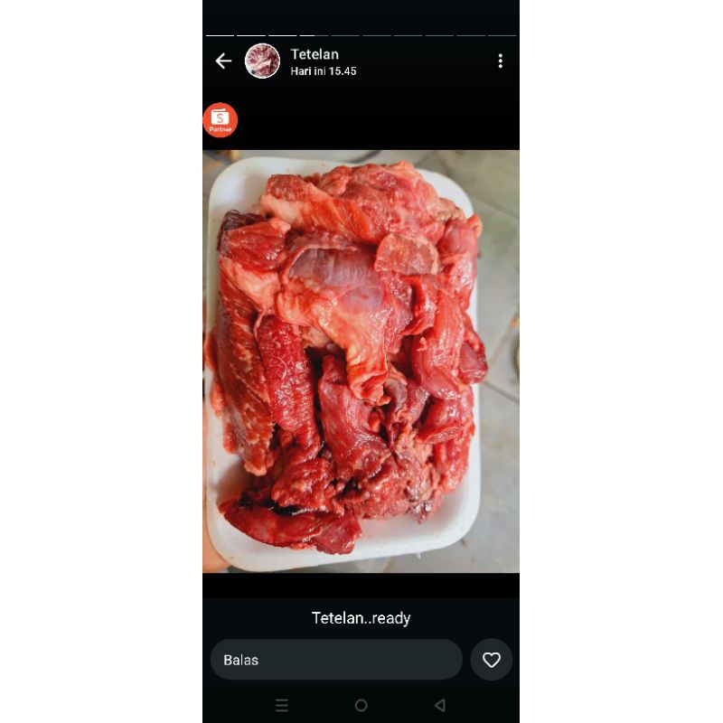 

tetelan daging sapi murah pengiriman sam day