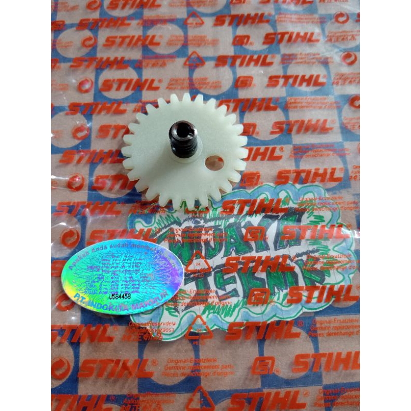 gir pompa oli stihl ms381/038/gigi pompa oli stihl ms381/038/mesin chainsaw stihl/senso