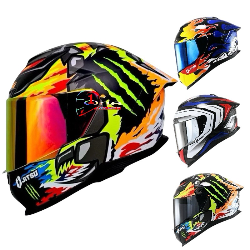HELM JITSU FULFACE AIR1 PAKET SUNMORY SPOILER 3D