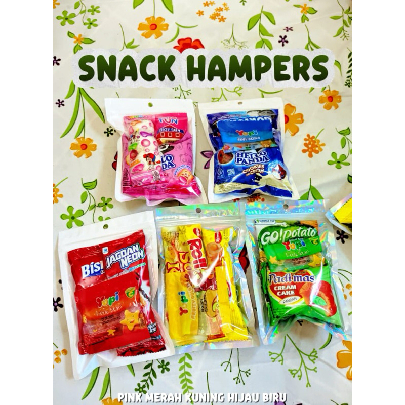 

Mini Gift Snack / Mini Hampers / Ide Gift Hampers - Tanpa Minimal Order - Snack promo / Mini Gift Snack Birthday / Mini Gift Snack Pouch / Mini Gift Snack Murah