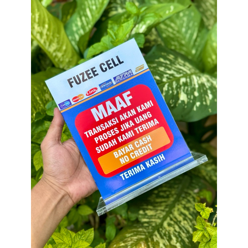 

BISA CUSTOM NAMA TOKO AKRILIK MEJA UKURAN 15x20cm BAHAN TEBAL AGEN BANK BRI BRILINK BRI LINK