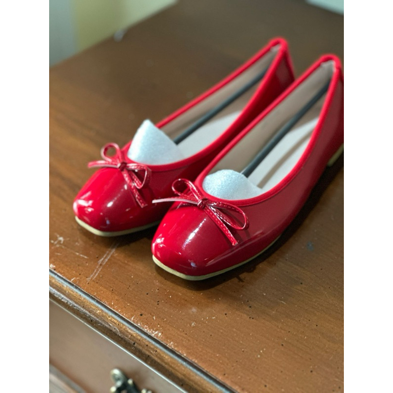 SAPPUN Erino Enamel Ribbon Flats (1cm) Flat Shoes