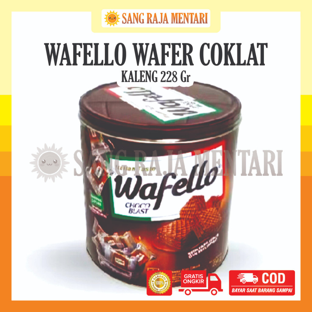 

Wafello Wafer Rasa Cokelat Choco Kaleng 234 Gr Roma