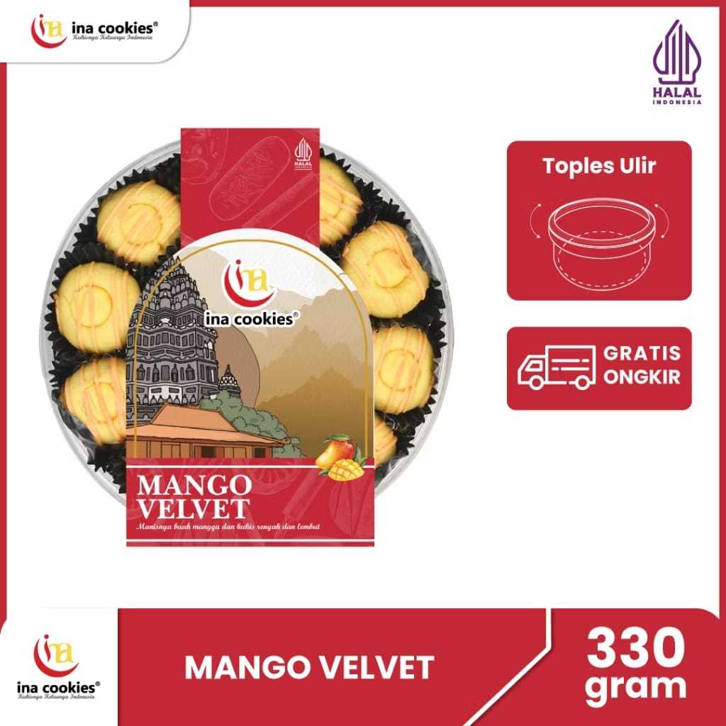 

INA COOKIES Malang - MANGO VELVET Kue Kering Premium Jajan Lebaran - READY STOCK